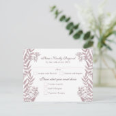 Roos Taupe Wedding Botanisch Feestdagenkaart (Staand voorkant)