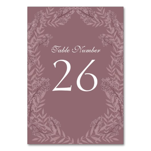 Roos Taupe Wedding  Botanisch Kaart (Achterkant)