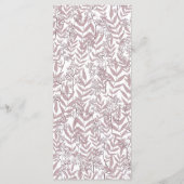 Roos Taupe Wedding Botanisch Menu (Achterkant)