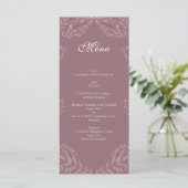 Roos Taupe Wedding Botanisch Menu (Staand voorkant)