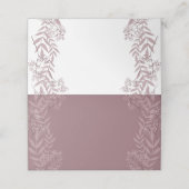 Roos Taupe Wedding Botanisch Plaatskaartje (Buitenkant ongevouwen)