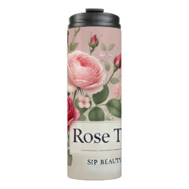 Roos Tea Design AI kunst Thermosbeker