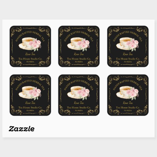  Roos Tea Square Label (Vel)