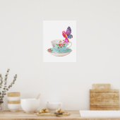 Roos, Teacup Fairy, Poster (Keuken)