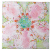 Roos tegel tegeltje (Voorkant)