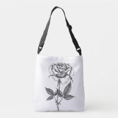 Roos tekenen crossbody tas (Achterkant)