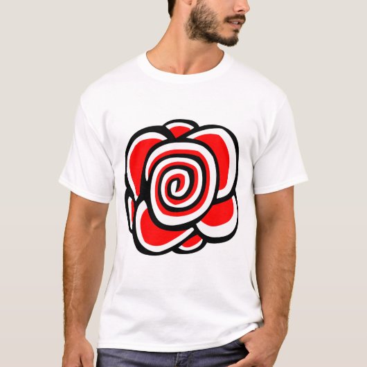 Roos tekenen - Gepersonaliseerd T-shirt (Voorkant)