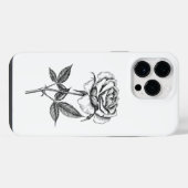 Roos tekenen iPhone hoesje (Achterkant horizontaal)