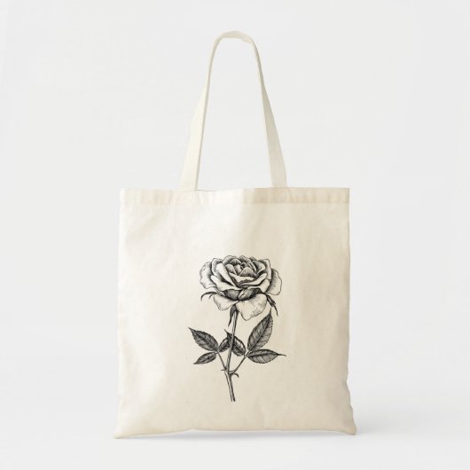 Roos tekenen tote bag (Voorkant)