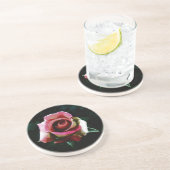 roos tekenen zandsteen onderzetter (Zijkant)