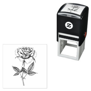 Roos tekenen zelfinktende stempel