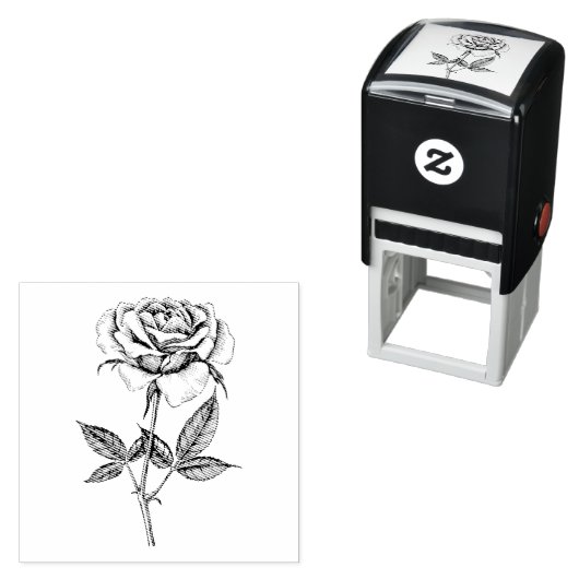 Roos tekenen  zelfinktende stempel (In situ)
