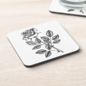 Roos tekening 2 bier onderzetter (Linkerzijde)