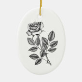 Roos tekening 2 keramisch ornament (Voorkant)