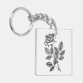 Roos tekening 2 sleutelhanger (Voorkant Links)