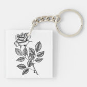 Roos tekening 2 sleutelhanger (Achterkant)