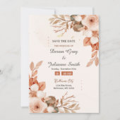 Roos & Terracotta: een viering van de liefde bruil Kaart (Voorkant)