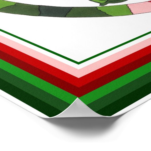 Roos thee afdrukken poster (Hoek)