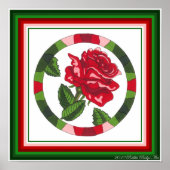 Roos thee afdrukken poster (Voorkant)