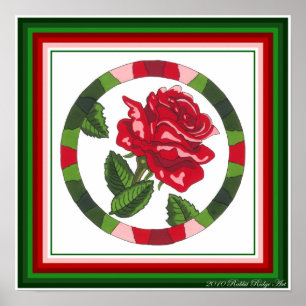 Roos thee afdrukken poster