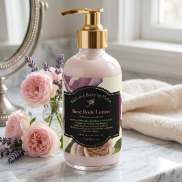 Roos Thema Badproducten Label met Ingredienten