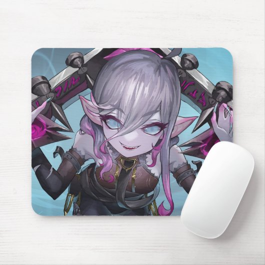 Roos Thorn Gaming Mousepad | Little Fury Monster Muismat (Met muis)