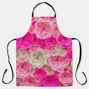 Roos tinten: roze, witte mix. schort