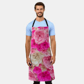 Roos tinten: roze, witte mix. schort (Gedragen)