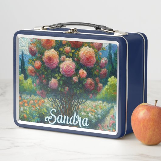 Roos Topiary Van Gogh Style Rozen Floral Pink (In situ)