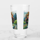 Roos Topiary Van Gogh Style Rozen Floral Pink Glas (Links)