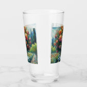 Roos Topiary Van Gogh Style Rozen Floral Pink Glas (Rechts)