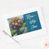 Roos Topiary Van Gogh Style Rozen Floral Pink Rechthoekige Sticker (Envelop)