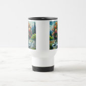 Roos Topiary Van Gogh Style Rozen Floral Pink Reisbeker (Center)