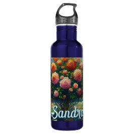 Roos Topiary Van Gogh Style Rozen Floral Pink Waterfles