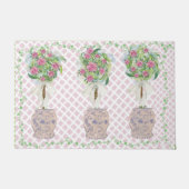 Roos Topiary Vine Blue en White Ginger Jar mat (Voorkant)