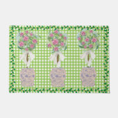 Roos Topiary Vine Blue en White Ginger Jar mat (Voorkant)