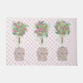 Roos Topiary Vine Blue en White Ginger Jar mat (Voorkant)