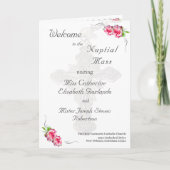 Roos Traditionele Katholieke bruiloft Programma (Voorkant)