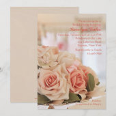 Roos Tray-uitnodiging Kaart (Voorkant / Achterkant)