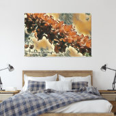 Roos Tree Art - Tan Trimming Canvas Afdruk (Insitu (Slaapkamer))