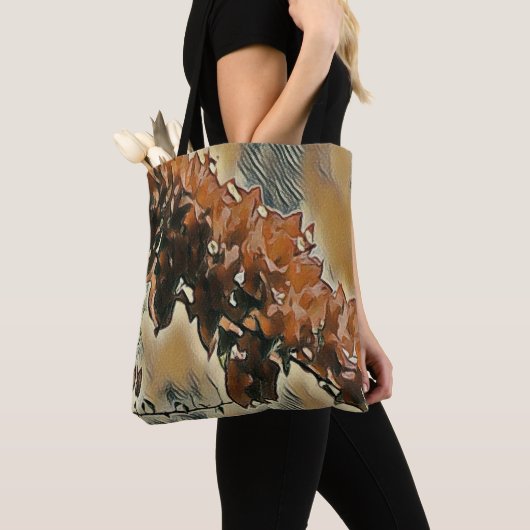Roos Tree Canvas tas (Dichtbij)