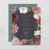 Roos Treillage Faux Gold Foil Save the Date Aankondigingskaart (Voorkant / Achterkant)