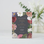 Roos Treillage Faux Gold Foil Save the Date Briefkaart (Staand voorkant)