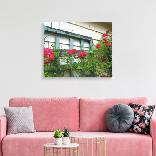 Roos Trellis - Martha's wijngaard Canvas Afdruk (Insitu (Woonkamer))
