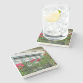 Roos Trellis - Martha's wijngaard Stenen Onderzetter (Zijkant)