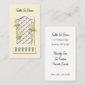 Roos Trellis Tea Room Visitekaartje (Voorkant / Achterkant)
