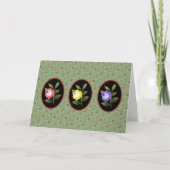 Roos Trio Birthday Kaart (Voorkant)