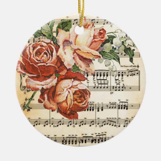  Roos Trio & Music Keramisch Ornament (Voorkant)