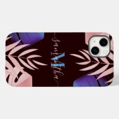 Roos tropische bladeren Case-Mate iPhone case (Achterkant (horizontaal))