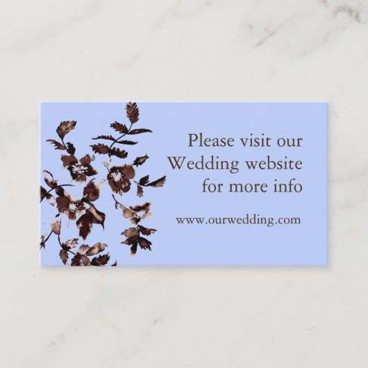  roos trouwe trouwkaart informatiekaartje (Voorkant)